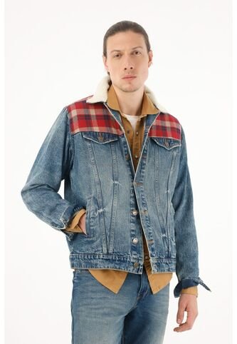 Tennis Chaqueta Tipo Trucker Forrada En Ovejo Para Hombre Tennis