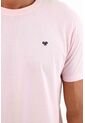 Camiseta Rosada Con Mini Raqueta Bordada Para Hombre de Tennis