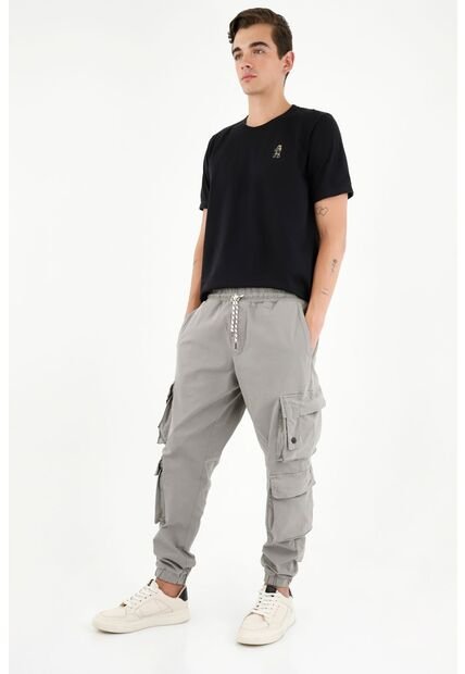 Pantalón Tipo Jogger Gris Para Hombre