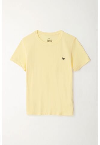 Camiseta Manga Corta Amarilla Para Niño Tennis