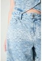 Tennis Bermuda Larga Estampada En Denim Para Mujer de Tennis