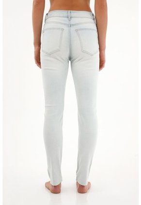 Tennis Jean Jegging Tiro Alto Tono Ice Para Mujer