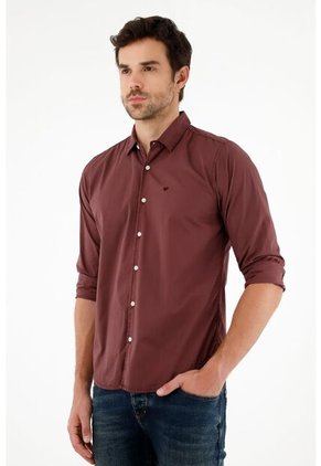 Camisa Manga Larga De 100% Algodón Para Hombre