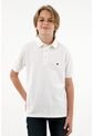 Polo Blanca Manga Corta Para Niño de Tennis