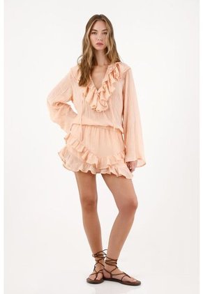 Tennis Vestido Corto Con Boleros Naranja Para Mujer