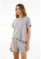 Pijama De Short Gris Para Mujer de Tennis