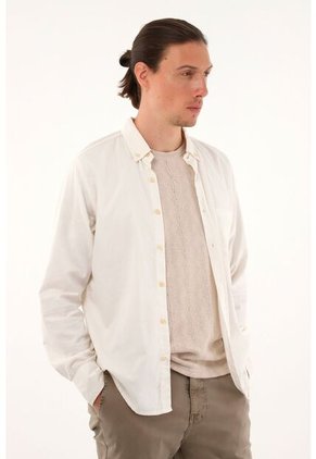 Tennis Camisa Crudo Con Bolsillos Delanteros Para Hombre