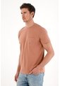 Tennis Camiseta Con Bolsillo Delantero Café Para Hombre de Tennis