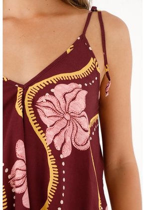 Camisa Tipo Pañoleta Estampada Para Mujer