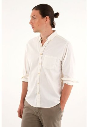 Tennis Camisa Crudo Con Bolsillos Delanteros Para Hombre