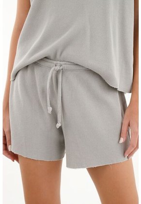 Pijama De Short Gris Para Mujer
