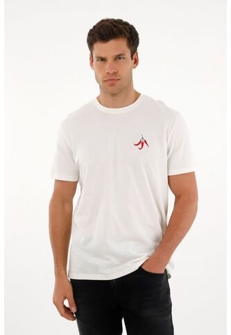 Tennis Camiseta Con Estampado En Espalda Crudo Para Hombre Tennis