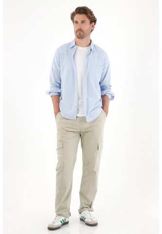 Tennis Pantalón En Dril Con Bolsillos Tipo Cargo Verde Para Hombre Tennis