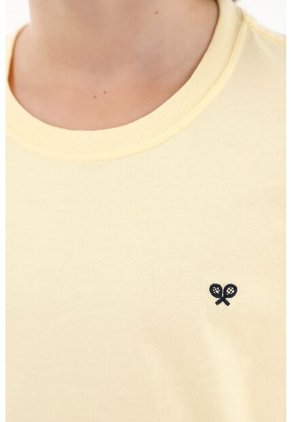 Camiseta Manga Corta Amarilla Para Niño