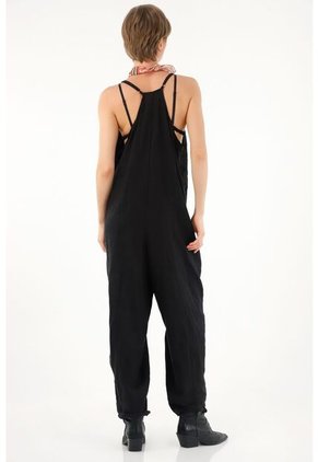 Tennis Overall Negro De Tiras Para Mujer