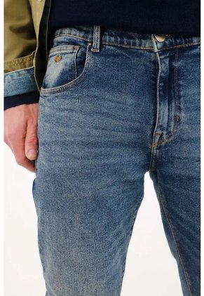 Tennis Jean Nudy Cinco Bolsillos Azul Para Hombre