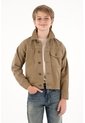 Chaqueta Café De Botones Para Niño de Tennis