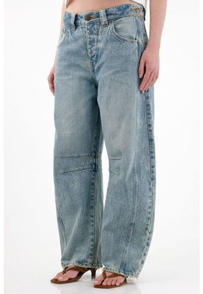 Tennis Jean Horseshoe Con Charretera Decorativa Para Mujer