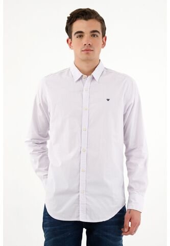 Camisa Morada Con Diseño A Rayas Para Hombre Tennis