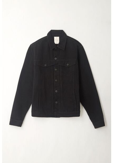 Tennis Chaqueta Negra En Denim Para Hombre