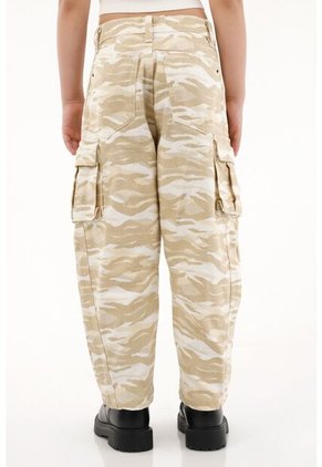 Pantalón Horseshoe Con Bordado De Flores Crudo Para Niña