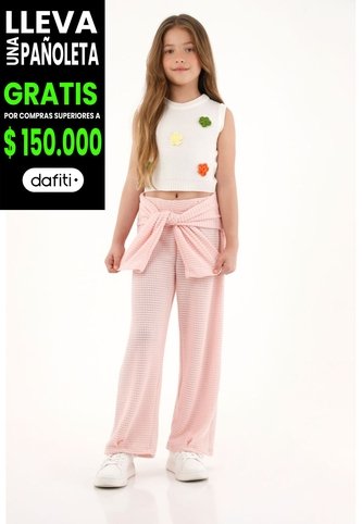Chaleco Tejido Crudo Para Niña Tennis