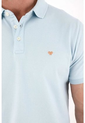 Tennis Polo En Tela Piqué Lycra Azul Para Hombre