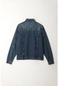 Tennis Chaqueta Denim Fit Recto Con Lavado Medio Desgastado En Algodón Azul Para Hombre de Tennis