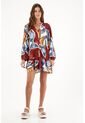 Vestido Manga Larga Estampado Para Mujer de Tennis