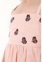 Vestido Rosado Con Mariposas Bordadas Para Niña de Tennis