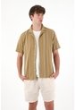 Tennis Camisa Con Diseño A Rayas De Ajuste Cómodo Para Hombre de Tennis