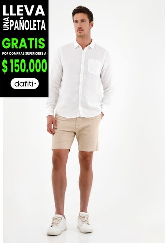 Tennis Camisa Manga Larga 100% Lino Para Hombre Tennis