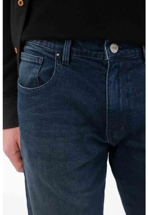 Tennis Jean Recto Tono Azul Oscuro Para Hombre