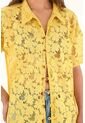 Tennis Kimono Amarillo Con Tela Bordada Para Mujer de Tennis