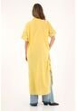Tennis Kimono Amarillo Con Tela Bordada Para Mujer de Tennis