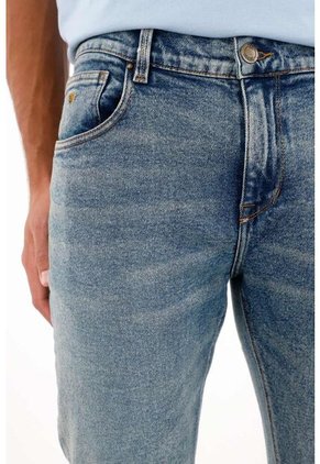 Tennis Jean Nudy Tiro Medio Azul Para Hombre