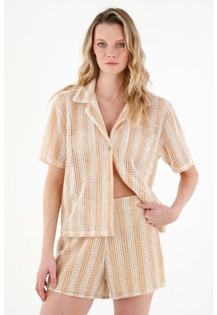 Bermuda Tejida Crudo Para Mujer