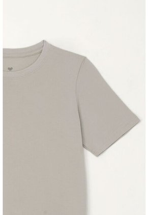 Camiseta Con Estampado En Espalda Gris Para Niño