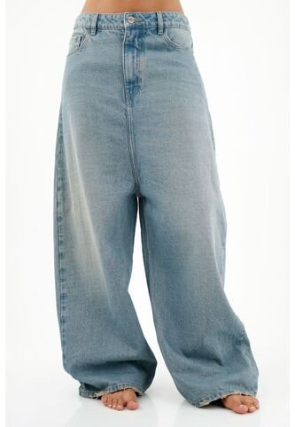 Tennis Jean De Tiro Súper Largo Azul Para Mujer Tennis