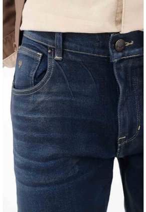 Tennis Jean Nudy Con Efecto Resinado Azul Para Hombre