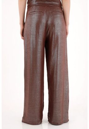 Tennis Pantalón Wide Leg Efecto Metalizado Para Mujer