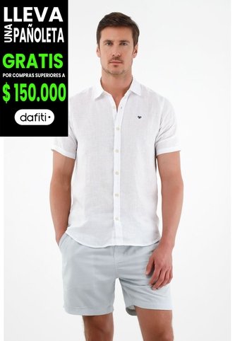 Tennis Camisa Blanca En Lino Para Hombre Tennis