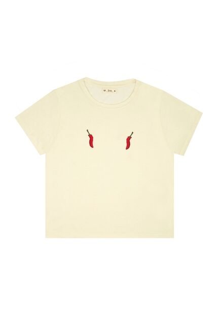 Tennis Camiseta Crudo Con Estampado Para Mujer