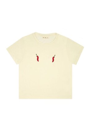 Tennis Camiseta Crudo Con Estampado Para Mujer