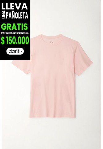 Camiseta Rosada Manga Corta Para Hombre Tennis