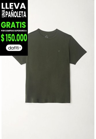 Camiseta Manga Corta Verde Para Hombre Tennis