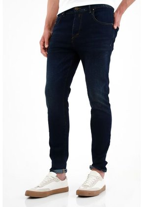 Tennis Jean Super Skinny Azul Oscuro Para Hombre