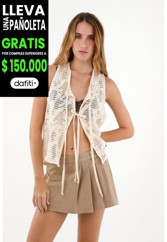 Tennis Chaleco Crudo En Mix De Telas Para Mujer Tennis