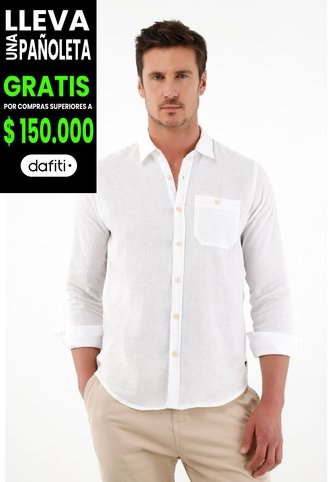 Tennis Camisa Blanca En Lino Para Hombre Tennis