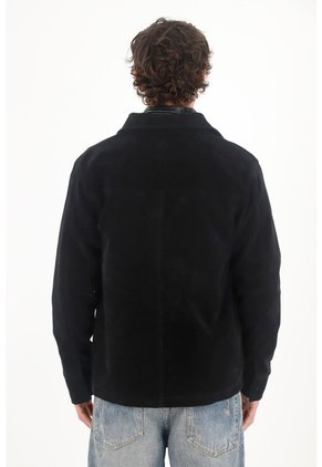 Tennis Chaqueta En Gamuza Sintética Negra Para Hombre